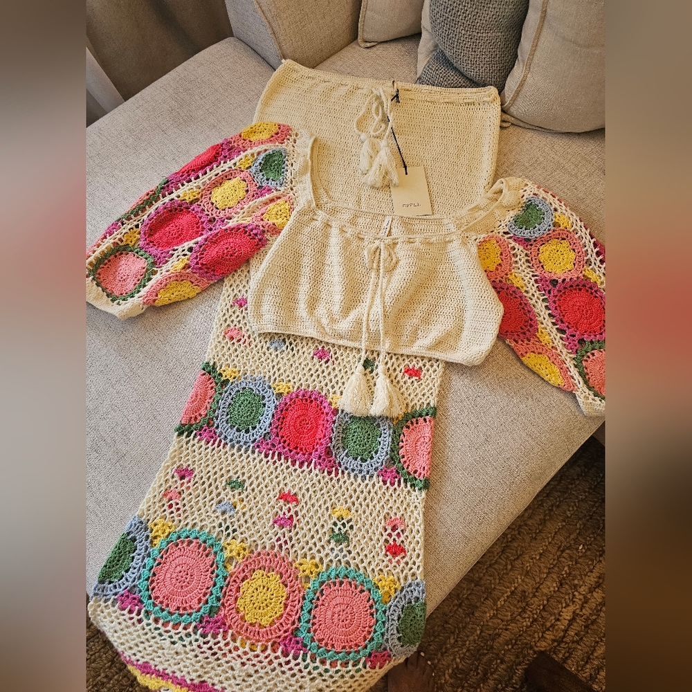 ✨ Spell & The Gypsy Collective Let the Sunshine In Crochet Top & Maxi Skirt Set - Picture 8 of 16